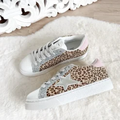 BASKETS GLITTER LEOPARD