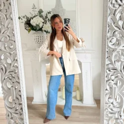 BLAZER BEIGE NOEUDS MANCHES