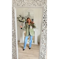 BLAZER KAKI MOTIFS ELINE