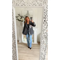 BLAZER NOIR MOTIFS ELINE