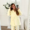 BLAZER OVERSIZE JAUNE PASTEL