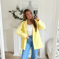 BLAZER OVERSIZE JAUNE STRASS