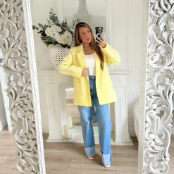 BLAZER OVERSIZE JAUNE STRASS