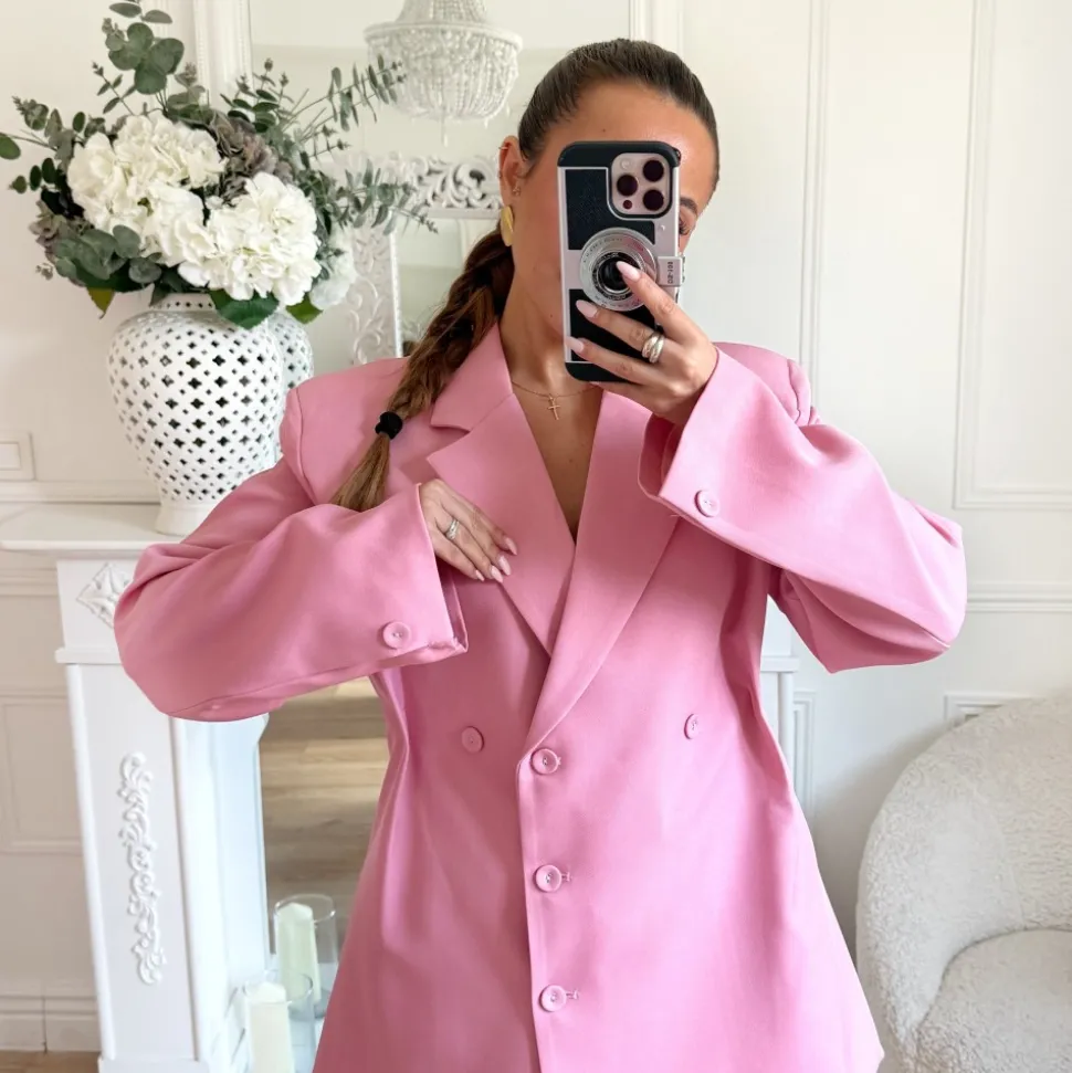 BLAZER PINK BOUTONS ** PREMIUM