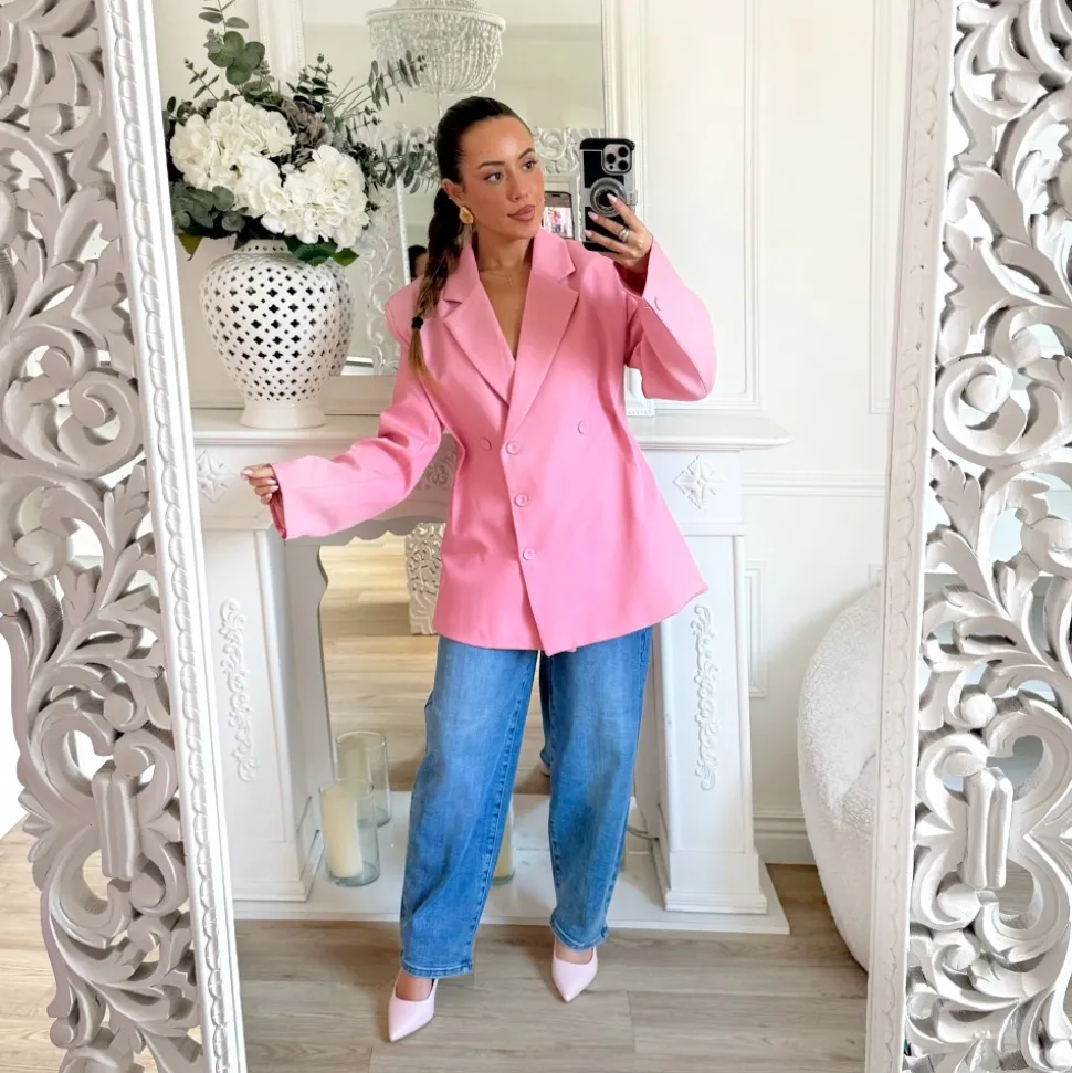 BLAZER PINK BOUTONS ** PREMIUM