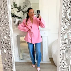 BLAZER PINK BOUTONS ** PREMIUM