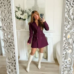 BLAZER ROBE PRUNE LYNA