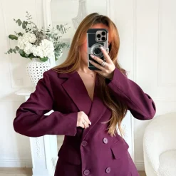 BLAZER ROBE PRUNE LYNA