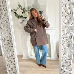 BLAZER TAUPE OVERSIZE LINA