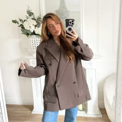 BLAZER TAUPE OVERSIZE LINA