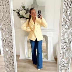 BLAZER TWEED JAUNE INSPIRATION