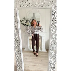 BLOUSE À CARREAUX CHOCO LILOU