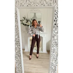 BLOUSE À CARREAUX CHOCO LILOU