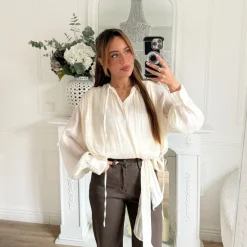 BLOUSE BEIGE IRISÉE