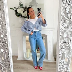 BLOUSE EFFET CHEMISE TOP