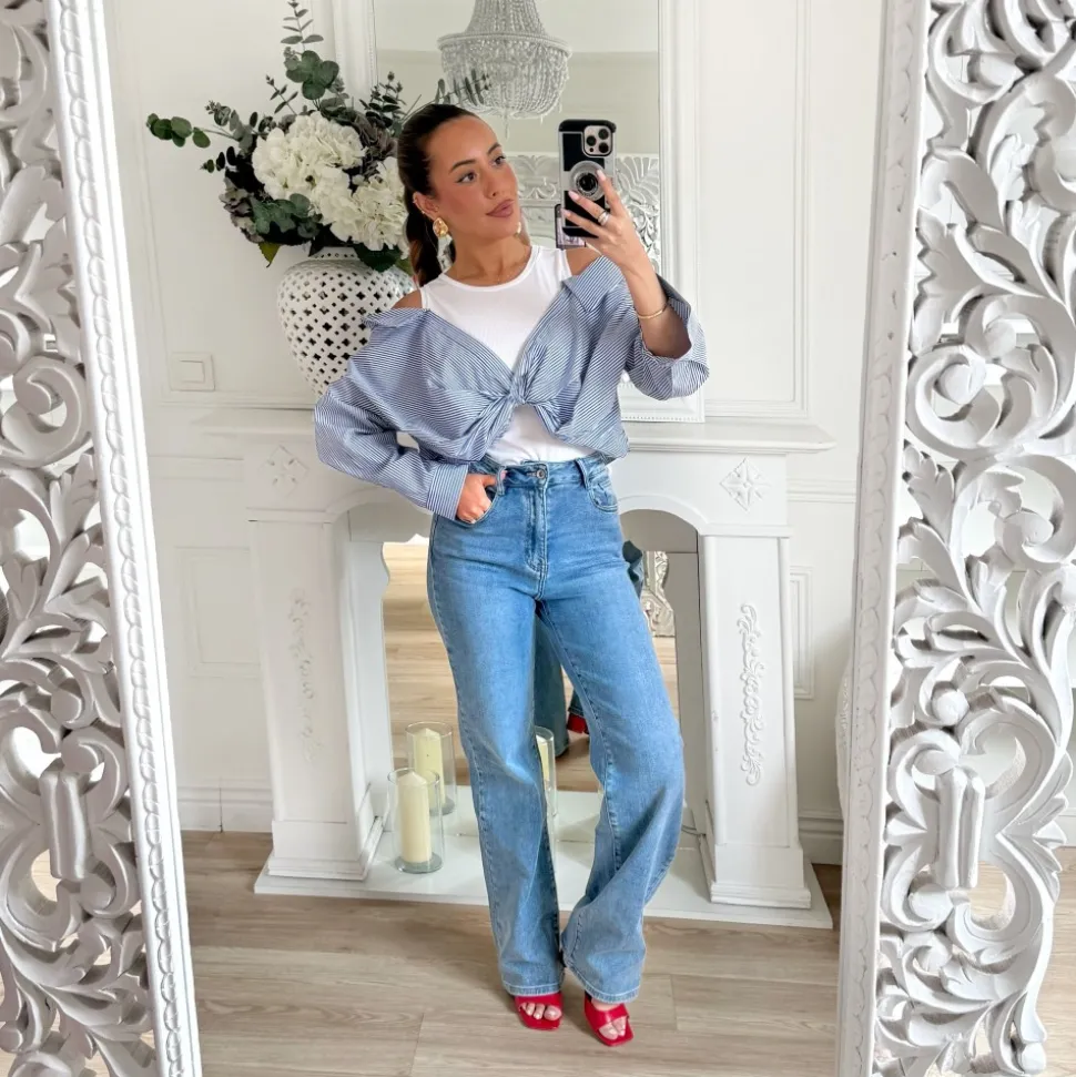 BLOUSE EFFET CHEMISE TOP