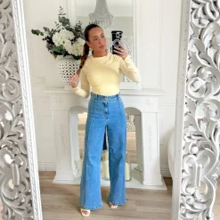 BODY JAUNE EPAULETTES DRAPÉES