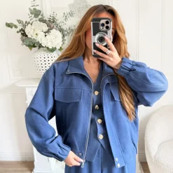 BOMBERS EFFET DENIM