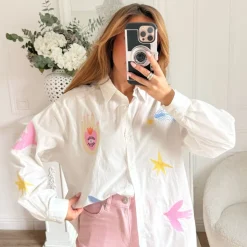 CHEMISE BLANCHE BRODERIE