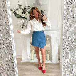 CHEMISE BLANCHE MOTIFS CERISES