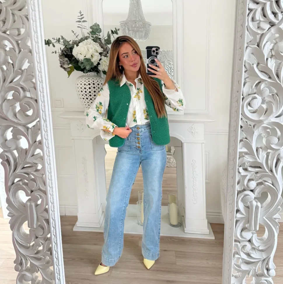 CHEMISE BLANCHE MOTIFS CITRONS