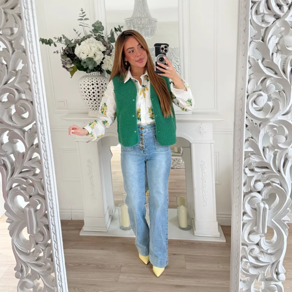 CHEMISE BLANCHE MOTIFS CITRONS