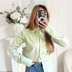 CHEMISE CINTRÉE PISTACHE