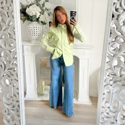 CHEMISE CINTRÉE PISTACHE