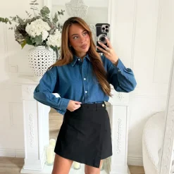 CHEMISE EN JEAN AVEC CRAVATE