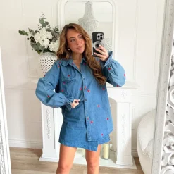 CHEMISE EN JEAN FRAISES