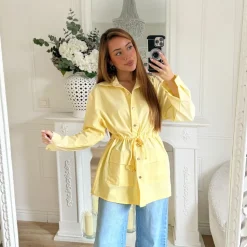 CHEMISE JAUNE EN LIN