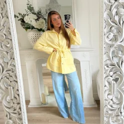 CHEMISE JAUNE EN LIN