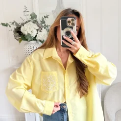 CHEMISE JAUNE LOGO