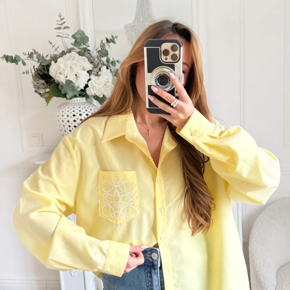 CHEMISE JAUNE LOGO