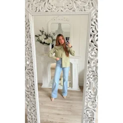 CHEMISE KAKI COL CLAUDINE GAÉTANE