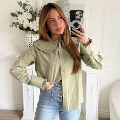 CHEMISE KAKI COL CLAUDINE GAÉTANE