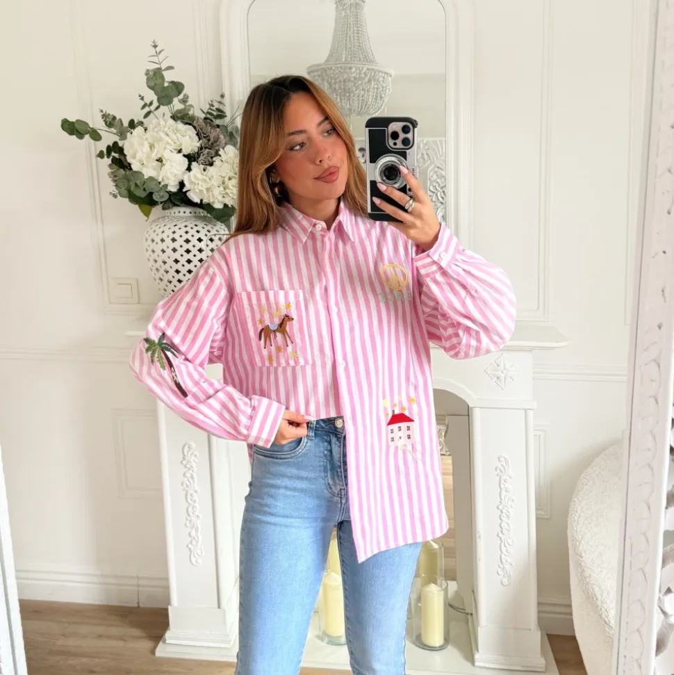 CHEMISE PINK RAYURES DOLCE VITA