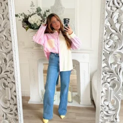 CHEMISE RATCHWORK PINK JAUNE ET LILAS