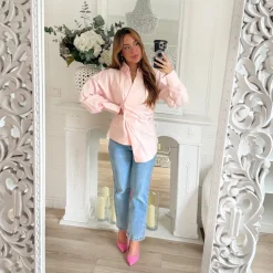 CHEMISE ULTRA CINTRÉE ROSE PASTEL