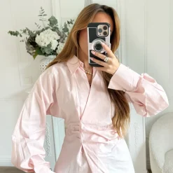 CHEMISE ULTRA CINTRÉE ROSE PASTEL