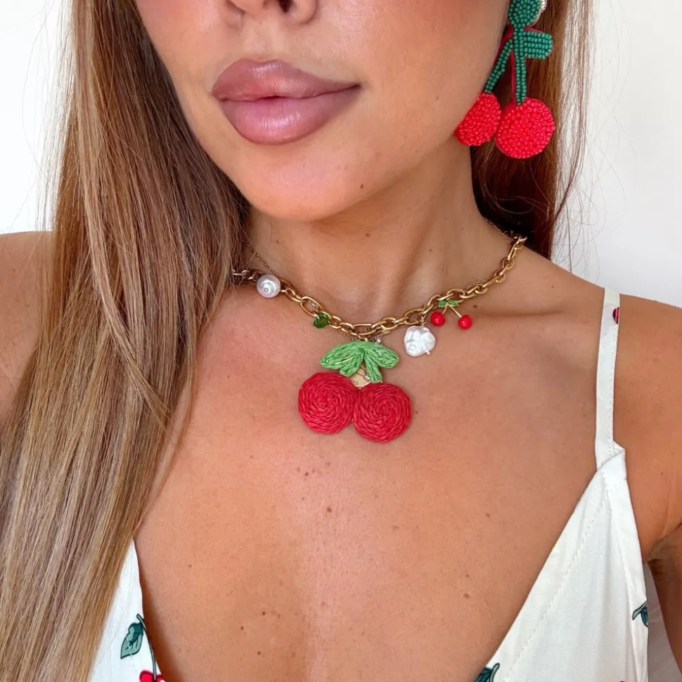 COLLIER FANTAISIE CERISES