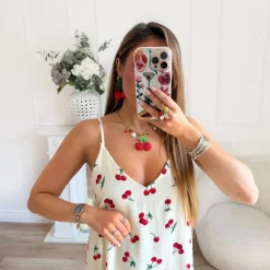 COLLIER FANTAISIE CERISES