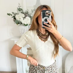 COLLIER MULTI PERLES CHOCO