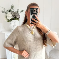 COLLIER PERLES SOLEIL CRÊME