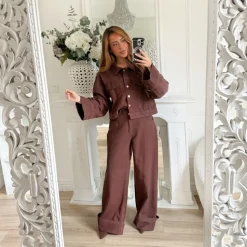 ENSEMBLE VESTE ET PANTALON CHOCO EN JEAN