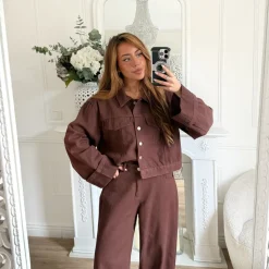 ENSEMBLE VESTE ET PANTALON CHOCO EN JEAN