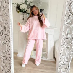 ENSEMBLE COCOONING PULL PANTALON PINK