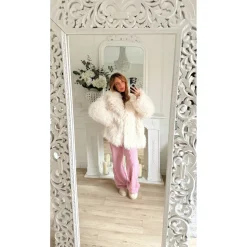 ENSEMBLE EN MAILLE PULL ET PANTALON PINK FABIENNE