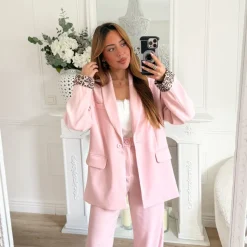 ENSEMBLE SMOKING ROSE DETAIL LEOPARD