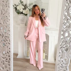 ENSEMBLE SMOKING ROSE DETAIL LEOPARD